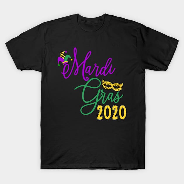 Mardi Gras 2020 T-Shirt for Women and Girls T-Shirt by JPDesigns